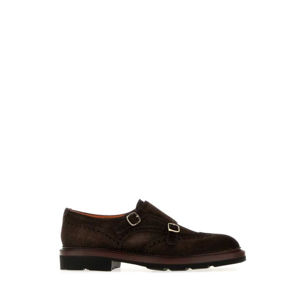 Santoni Men Brown Suede Kalama Loafers